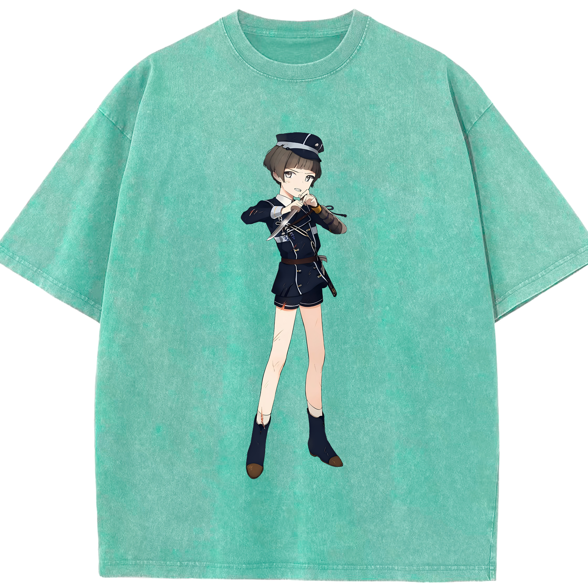 （画像用） 刀剣乱舞 Touken Ranbu 綿100% ヴィンテージ風 半袖Tシャツ（フロントプリント）
